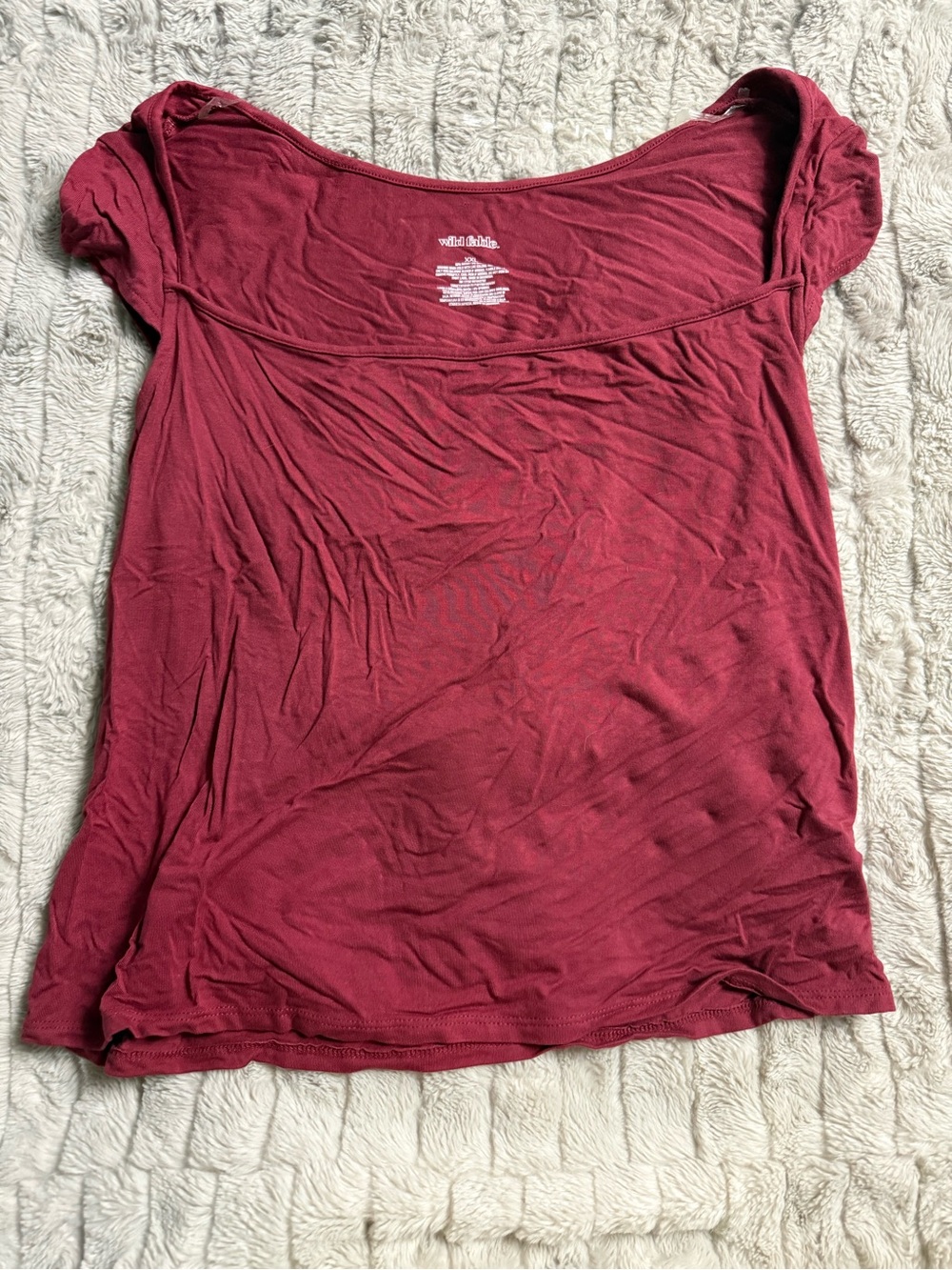 wild fable Scoop Neck Tank Top - Burgundy